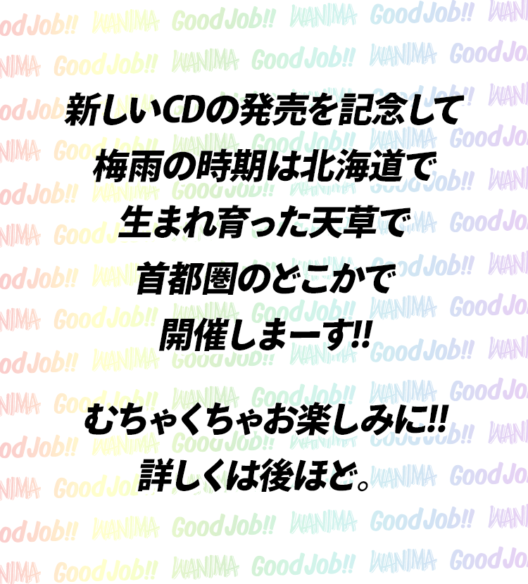WANIMA「Good Job!! Release Party」 特設サイト / WANIMA